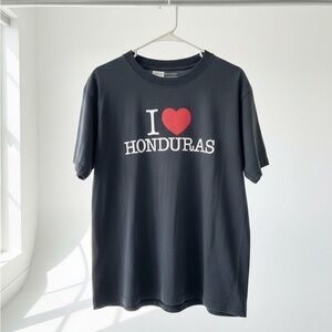 Black 'I Love Honduras' T-Shirt